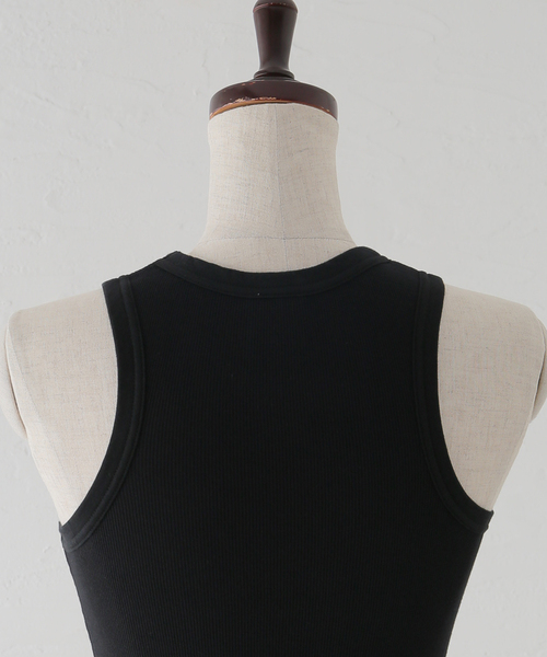 CITYSHOP(シティーショップ)の「《追加》SOFT RIB TANK:タンクトップ(タンクトップ・レディース・ホワイト/ブラック・FREE)」の9枚目の写真