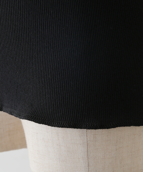 CITYSHOP(シティーショップ)の「《追加》SOFT RIB TANK:タンクトップ(タンクトップ・レディース・ホワイト/ブラック・FREE)」の5枚目の写真