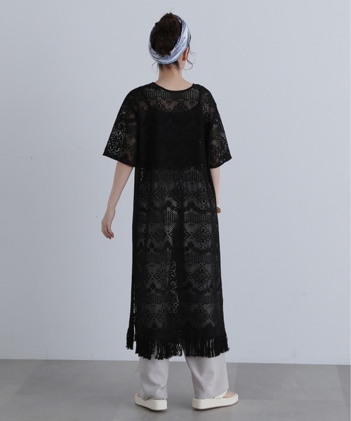 N.（N. Natural Beauty Basic）（エヌエヌナチュラルビューティーベーシック）の「◆【Grande plage】カフタンワンピース（ワンピース・レディース・ブラック/キナリ・MEDIUM）」の17枚目の写真