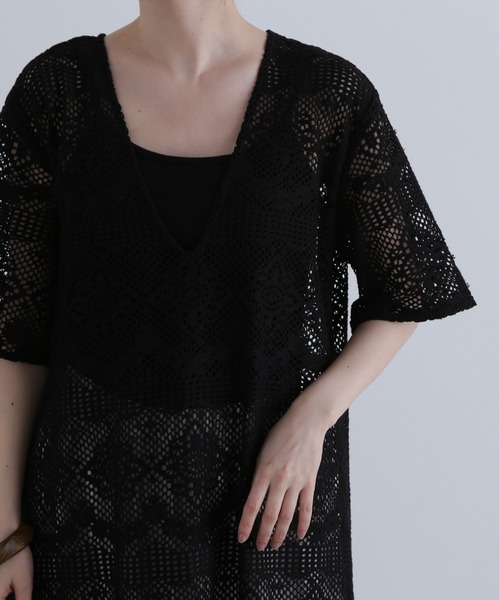 N.（N. Natural Beauty Basic）（エヌエヌナチュラルビューティーベーシック）の「◆【Grande plage】カフタンワンピース（ワンピース・レディース・ブラック/キナリ・MEDIUM）」の18枚目の写真