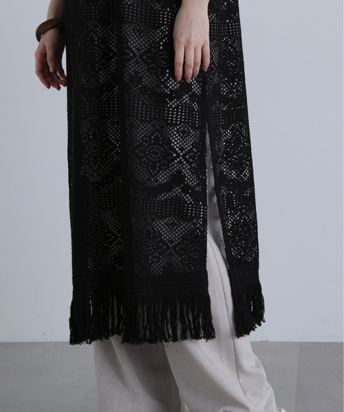 N.（N. Natural Beauty Basic）（エヌエヌナチュラルビューティーベーシック）の「◆【Grande plage】カフタンワンピース（ワンピース・レディース・ブラック/キナリ・MEDIUM）」の19枚目の写真