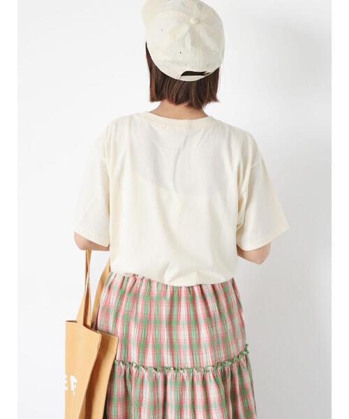 ehka sopo（エヘカソポ）の「キャットプリントTシャツ（Tシャツ/カットソー・レディース・キナリ/オフホワイト/ブラック・F）」の14枚目の写真