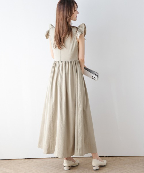 SUGAR BISKET（シュガービスケット）の「ショルダーフリルワンピース（ワンピース・レディース・アイボリー/ブラック/ベージュ・L/M）」の19枚目の写真