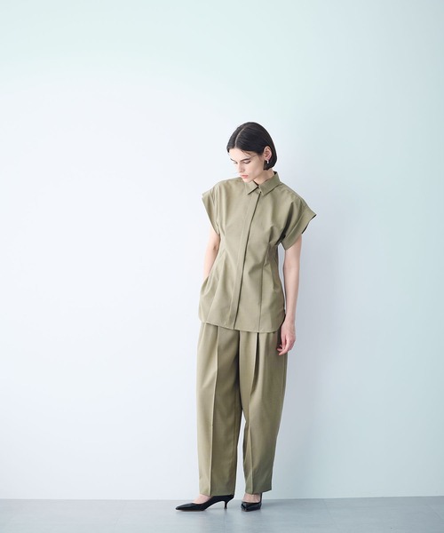 N.O.R.C(ノーク)の「ウォッシャブルタックブラウス(シャツ/ブラウス・レディース・カーキ/チャコール/ネイビー・S/M)」の22枚目の写真