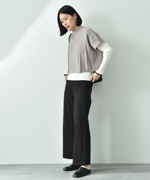 INTERPLANET（インタープラネット）の「細ケーブルＴＯＰＳ＋ニットワンピースＳＥＴ（ワンピース・レディース・グレイッシュベージュ/ブラック/ブラック系その他/ブルー・FREE）」の21枚目の写真