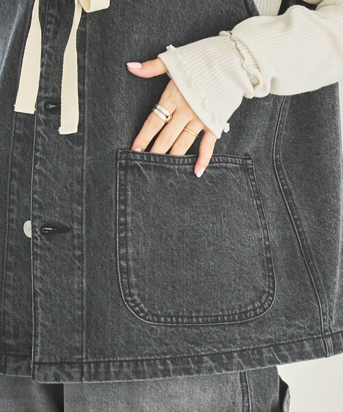 coen(コーエン)の「デニムリボンベスト(ベスト・レディース・コバルトブルー/ダークグレー・FREE)」の10枚目の写真