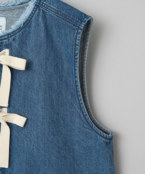 coen(コーエン)の「デニムリボンベスト(ベスト・レディース・コバルトブルー/ダークグレー・FREE)」の19枚目の写真