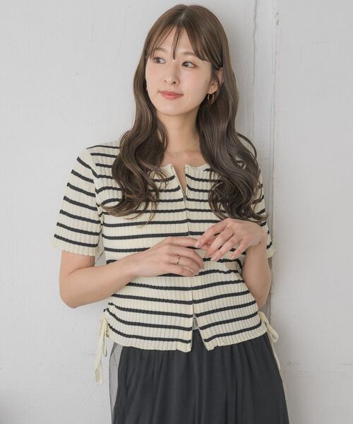 RETRO GIRL(レトロガール)の「裾ドロストZIPカーデ(カーディガン/ボレロ・レディース・ブラック/オレンジ/グリーン/ブラック系その他3/ナチュラル・FREE)」の22枚目の写真
