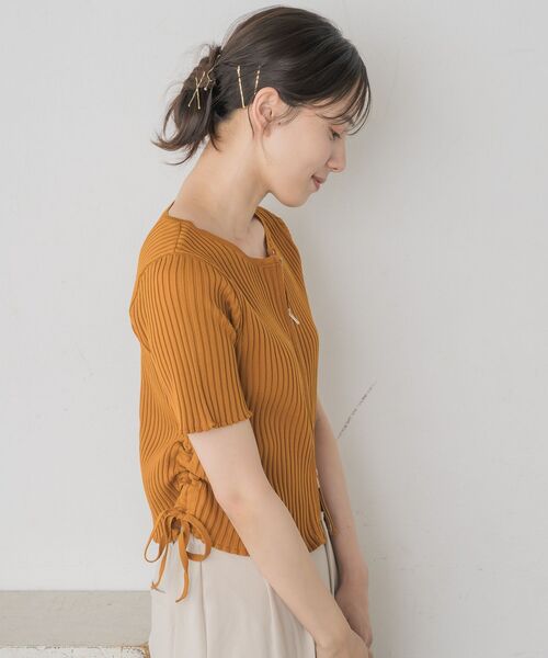 RETRO GIRL（レトロガール）の「裾ドロストZIPカーデ（カーディガン/ボレロ・レディース・ブラック/オレンジ/グリーン/ブラック系その他3/ナチュラル・FREE）」の22枚目の写真