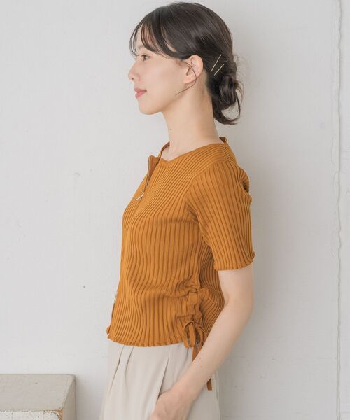 RETRO GIRL（レトロガール）の「裾ドロストZIPカーデ（カーディガン/ボレロ・レディース・ブラック/オレンジ/グリーン/ブラック系その他3/ナチュラル・FREE）」の21枚目の写真