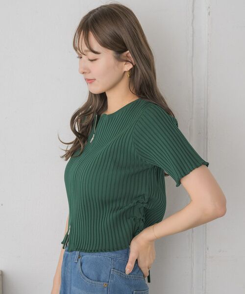 RETRO GIRL（レトロガール）の「裾ドロストZIPカーデ（カーディガン/ボレロ・レディース・ブラック/オレンジ/グリーン/ブラック系その他3/ナチュラル・FREE）」の13枚目の写真