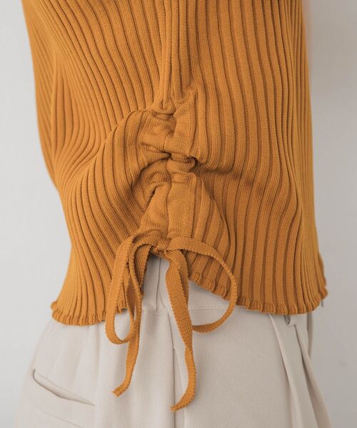 RETRO GIRL（レトロガール）の「裾ドロストZIPカーデ（カーディガン/ボレロ・レディース・ブラック/オレンジ/グリーン/ブラック系その他3/ナチュラル・FREE）」の8枚目の写真