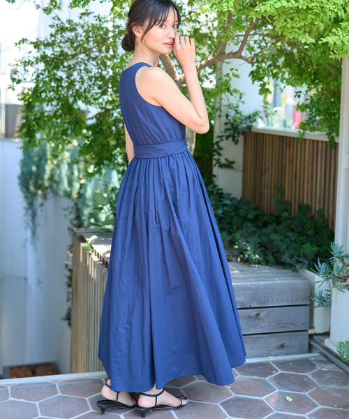 【一部店舗限定】コットンローンノースリーブリボンワンピース（ワンピース）｜Rouge vif（ルージュヴィフ）