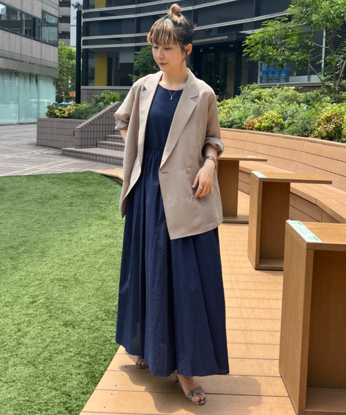 【一部店舗限定】コットンローンノースリーブリボンワンピース（ワンピース）｜Rouge vif（ルージュヴィフ）