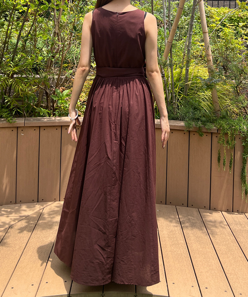 【一部店舗限定】コットンローンノースリーブリボンワンピース（ワンピース）｜Rouge vif（ルージュヴィフ）