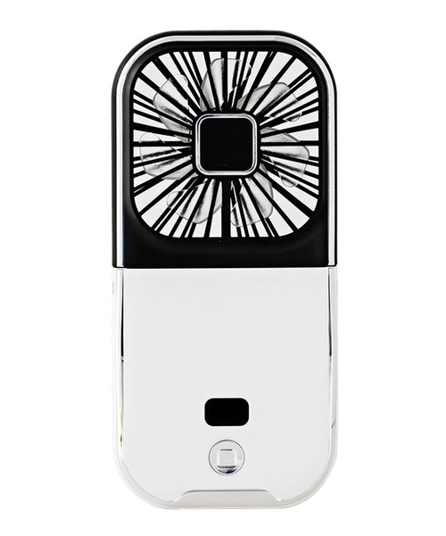 Cinderella（シンデレラ）の「ハンディファン 扇風機 持ち運び 首掛け扇風機 卓上扇風機 小型扇風機 折りたたみ式 コンパクト ミニ扇風機 モバイルバッテリー スマホスタンド 薄型 薄い 軽い 充電式 Type-C USB シンプル 夏 長持ち かわいい おしゃれ（生活家電・レディース・ホワイト/ピンク/ブラック×ホワイト/ホワイト×ブルー・FREE）」の3枚目の写真