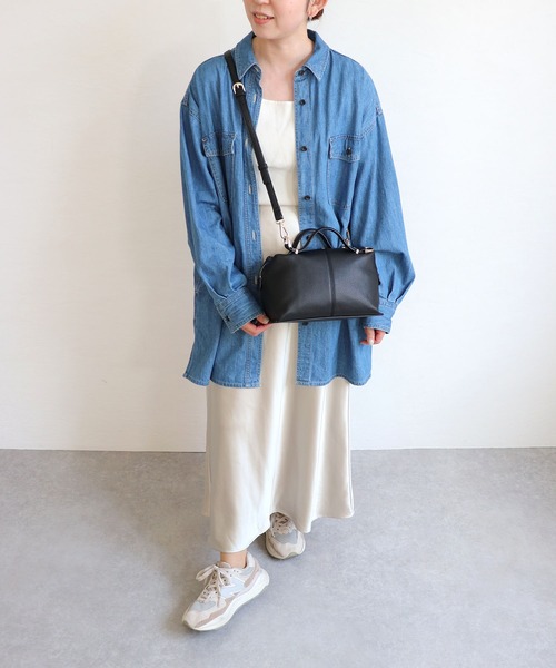 MIAN (ミアン)の「2wayボックスボストンバッグ(ボストンバッグ・レディース・ベージュ/ブラウン/ブラック/セージグリーン・FREE)」の20枚目の写真