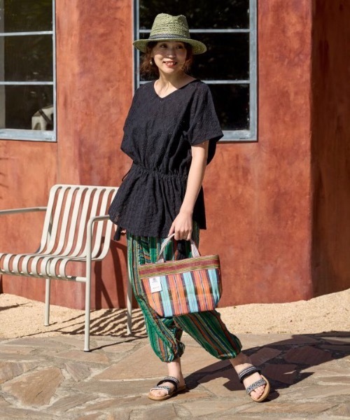 チャイハネ(チャイハネ)の「【チャイハネ】ハリダリミニバッグ(トートバッグ・レディース・オレンジ/イエロー/グリーン/ブラック・FREE)」の9枚目の写真