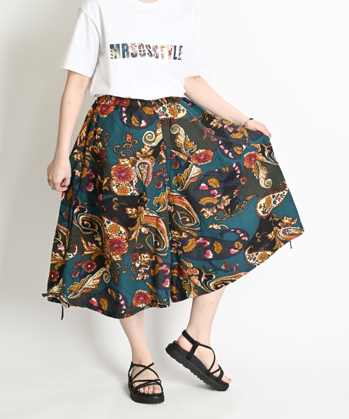MARAI（マーライ）の「サイドリボン ワイドクロップドパンツ イージーパンツ（その他パンツ・レディース・レッド/グリーン/ベージュ/ネイビー/ブラック/ホワイト×ブラック/ブラック×レッド・FREE）」の13枚目の写真