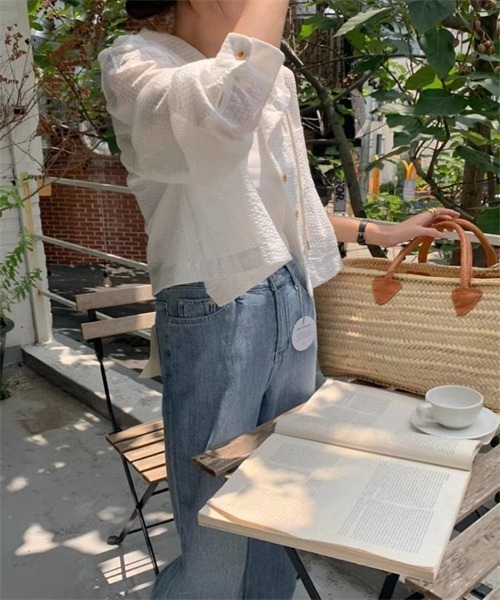 Dream garden(ドリームガーデン)の「夏の冷房.日焼け対策にフード付きブルゾン(ブルゾン・レディース・ブルー/ホワイト・L/M/S)」の11枚目の写真
