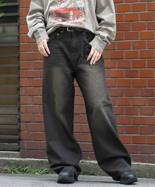 Starting Over（スターティングオーバー）の「vintage like over dye loose fit denim pants/ヴィンテージ ライク オーバーダイ ルーズフィット デニムパンツ（デニムパンツ・メンズ・ブルー系その他/ブラック系その他2/ブルー系その他2/ブラック系その他・M/L/XL）」の6枚目の写真