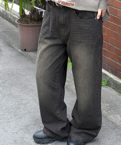 Starting Over（スターティングオーバー）の「vintage like over dye loose fit denim pants/ヴィンテージ ライク オーバーダイ ルーズフィット デニムパンツ（デニムパンツ・メンズ・ブルー系その他/ブラック系その他2/ブルー系その他2/ブラック系その他・M/L/XL）」の10枚目の写真