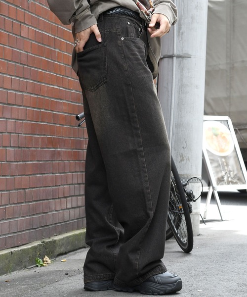 Starting Over（スターティングオーバー）の「vintage like over dye loose fit denim pants/ヴィンテージ ライク オーバーダイ ルーズフィット デニムパンツ（デニムパンツ・メンズ・ブルー系その他/ブラック系その他2/ブルー系その他2/ブラック系その他・M/L/XL）」の12枚目の写真