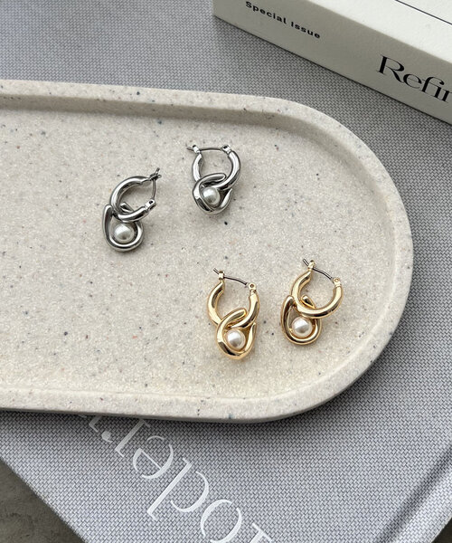 GOLDY(ゴールディ)の「〈GOLDY/ゴールディ〉2WAYパールリングピアス(ピアス(両耳用)・レディース・ゴールド/シルバー・FREE)」の8枚目の写真
