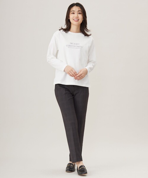 J.PRESS（ジェイプレス）の「ロゴ ロングスリーブ Tシャツ（Tシャツ/カットソー・レディース・ライトグレー系/サックスブルー系/ライトグリーン系/ホワイト系・T13/T15）」の11枚目の写真