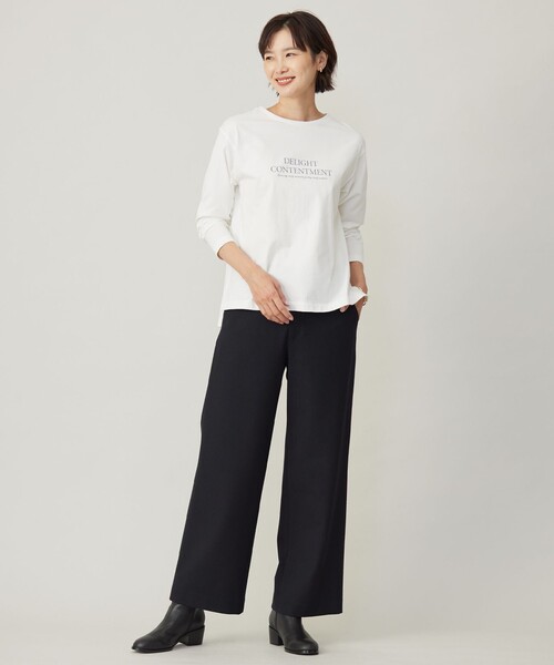 J.PRESS（ジェイプレス）の「ロゴ ロングスリーブ Tシャツ（Tシャツ/カットソー・レディース・ライトグレー系/サックスブルー系/ライトグリーン系/ホワイト系・T13/T15）」の21枚目の写真