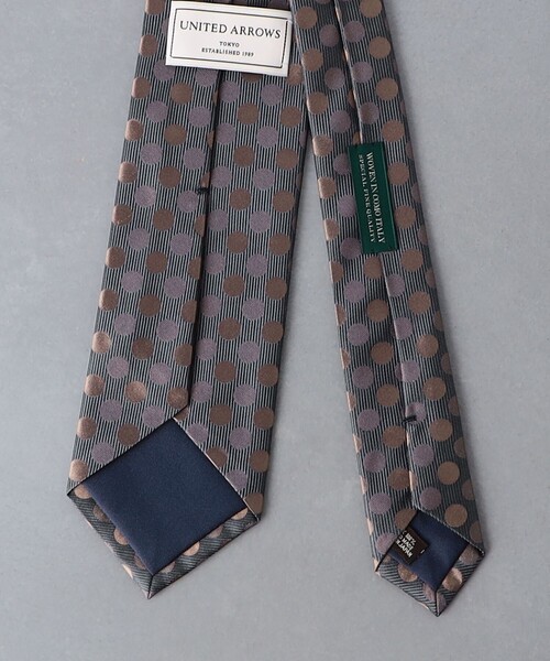 UNITED ARROWS（ユナイテッドアローズ）の「ポルカ ドット  ネクタイ（ネクタイ・メンズ・グレー/パープル/ネイビー/コバルトブルー・FREE）」の6枚目の写真