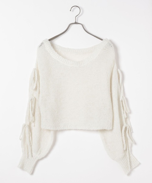 TKNG様 セール】リボンメッシュラメニット 145360（ニット/セーター