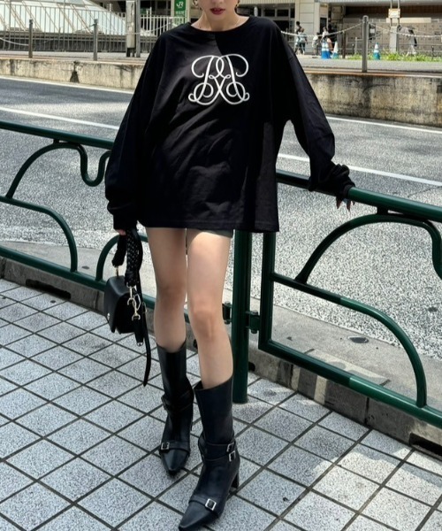 rienda（リエンダ）の「【WEB限定】WRRロングスリーブTシャツ（Tシャツ/カットソー・レディース・ホワイト/ブラック/ピンク系その他・FREE）」の17枚目の写真