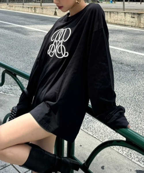 rienda（リエンダ）の「【WEB限定】WRRロングスリーブTシャツ（Tシャツ/カットソー・レディース・ホワイト/ブラック/ピンク系その他・FREE）」の18枚目の写真