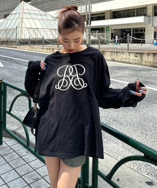 rienda（リエンダ）の「【WEB限定】WRRロングスリーブTシャツ（Tシャツ/カットソー・レディース・ホワイト/ブラック/ピンク系その他・FREE）」の19枚目の写真