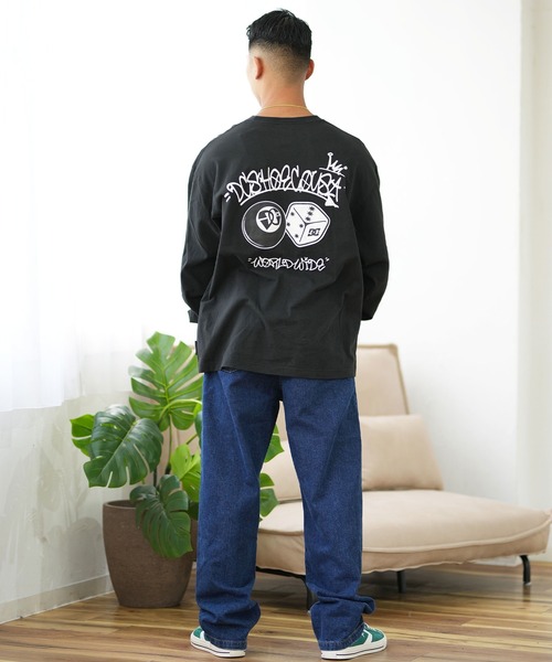 DC（ディーシー）の「DC/ディーシー ロンT/長袖Tシャツ ロングスリーブ ルーズシルエット バックプリント ビックシルエット DLT244077（Tシャツ/カットソー・メンズ・ブラック/ホワイト・L/XL/M）」の17枚目の写真