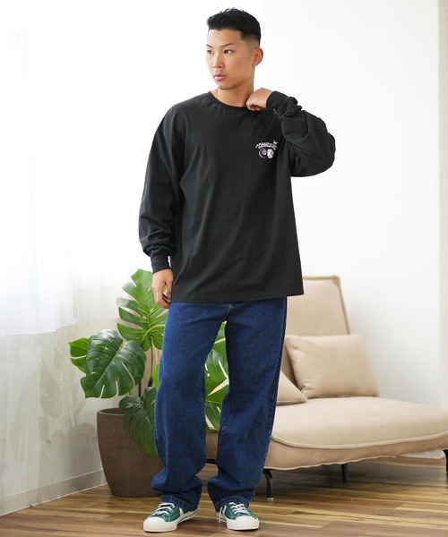 DC（ディーシー）の「DC/ディーシー ロンT/長袖Tシャツ ロングスリーブ ルーズシルエット バックプリント ビックシルエット DLT244077（Tシャツ/カットソー・メンズ・ブラック/ホワイト・L/XL/M）」の15枚目の写真