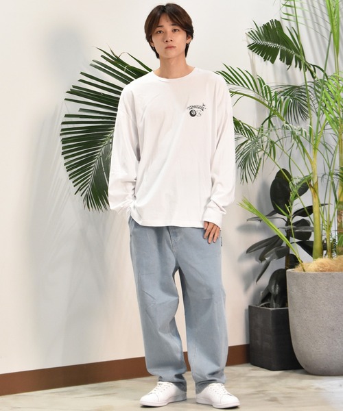 DC（ディーシー）の「DC/ディーシー ロンT/長袖Tシャツ ロングスリーブ ルーズシルエット バックプリント ビックシルエット DLT244077（Tシャツ/カットソー・メンズ・ブラック/ホワイト・L/XL/M）」の7枚目の写真