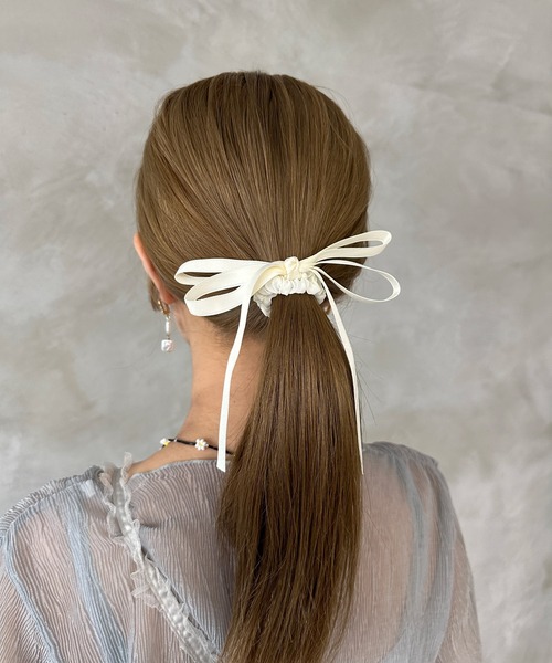 kutir（クティール）の「【2set】ポイントリボンヘアゴム（ヘアゴム・レディース・ブルー/ホワイト・FREE）」の5枚目の写真