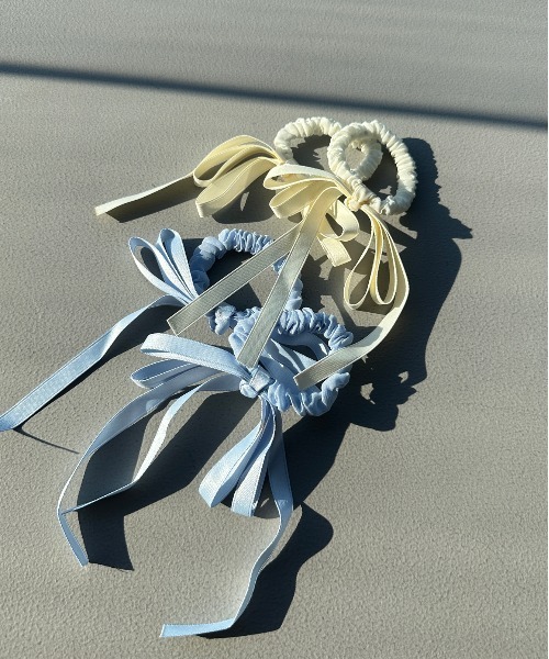 kutir（クティール）の「【2set】ポイントリボンヘアゴム（ヘアゴム・レディース・ブルー/ホワイト・FREE）」の6枚目の写真