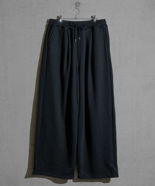 JOHN'S CLOSET(ジョンズクローゼット)の「【13】ダブルタック スーパーワイド スウェットパンツ(スウェットパンツ・メンズ・ブラック/杢グレー・MEDIUM/LARGE)」の13枚目の写真