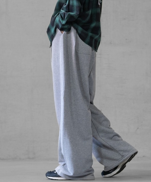 JOHN'S CLOSET(ジョンズクローゼット)の「【13】ダブルタック スーパーワイド スウェットパンツ(スウェットパンツ・メンズ・ブラック/杢グレー・MEDIUM/LARGE)」の11枚目の写真