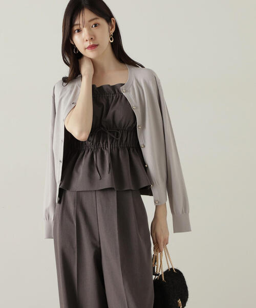 PROPORTION BODY DRESSING(プロポーションボディドレッシング)の「ベーシックカーデⅢ / 1214274900(カーディガン/ボレロ・レディース・ピンク/ホワイト系その他/グレー/レッド・FREE)」の2枚目の写真