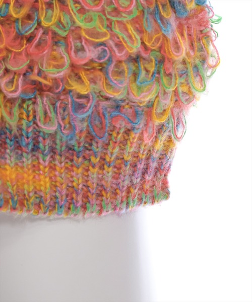 セール】ループニットカーディガン [カジュアル 主役級 カラフル]≪再