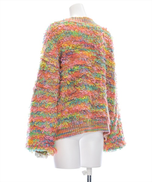 clear（クリア）の「ループニットカーディガン [カジュアル 主役級 カラフル]≪再入荷≫（カーディガン/ボレロ・レディース・イエロー/マルチ/ピンク・F）」の6枚目の写真