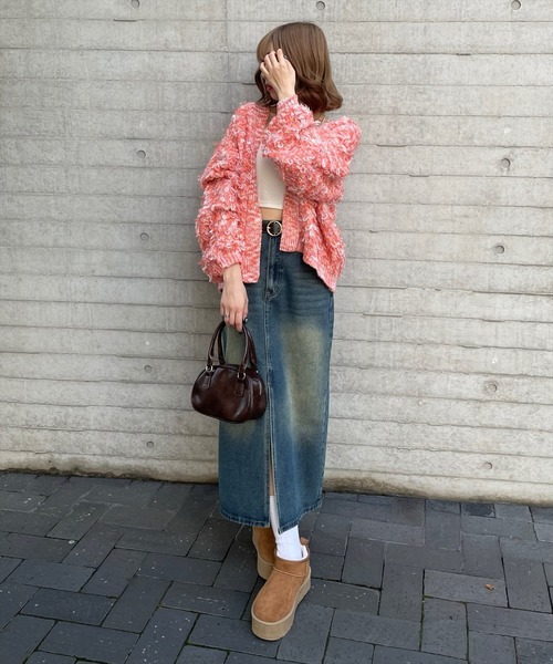 セール】ループニットカーディガン [カジュアル 主役級 カラフル]≪再