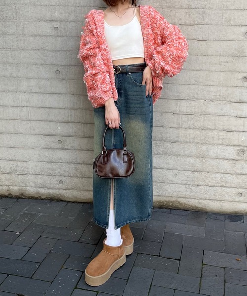 clear（クリア）の「ループニットカーディガン [カジュアル 主役級