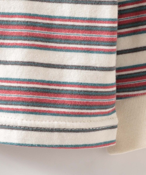 FRUIT OF THE LOOM（フルーツオブザルーム）の「【Fruit Of The Loom(フルーツオブザルーム)】別注マルチボーダーTシャツ(KIDS)（Tシャツ/カットソー・キッズ・ネイビー/アイボリー/グリーン・120cm/140cm/130cm/110cm/150cm）」の13枚目の写真