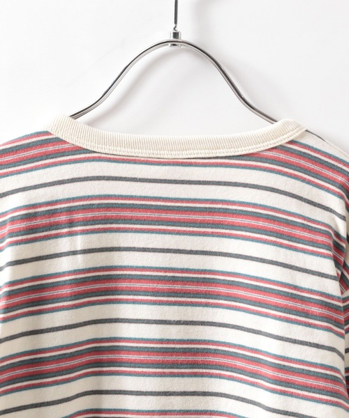 FRUIT OF THE LOOM（フルーツオブザルーム）の「【Fruit Of The Loom(フルーツオブザルーム)】別注マルチボーダーTシャツ(KIDS)（Tシャツ/カットソー・キッズ・ネイビー/アイボリー/グリーン・120cm/140cm/130cm/110cm/150cm）」の15枚目の写真