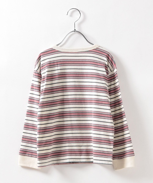 FRUIT OF THE LOOM（フルーツオブザルーム）の「【Fruit Of The Loom(フルーツオブザルーム)】別注マルチボーダーTシャツ(KIDS)（Tシャツ/カットソー・キッズ・ネイビー/アイボリー/グリーン・120cm/140cm/130cm/110cm/150cm）」の16枚目の写真